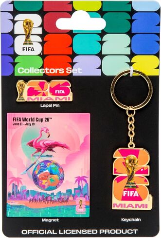 FIFA World Cup Host City Collector's Set – Includes Lapel Pin, Keychain & Magnet – Celebrates Your Favorite Host City in Saudi Arabia