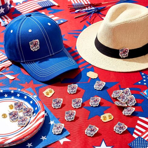 Kenning 30 Pack USA Soccer Pin Badges USA National Team Enamel Pins Bulk National Team Enamel Lapel Pins Gifts Collectible Brooch Set for Soccer Watch Party Football Fans Hat Sport Accessories Gifts in Kuwait