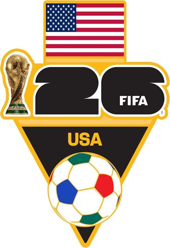 دبوس طية صدر السترة لكأس العالم لكرة القدم 2026 - سبيكة زنك ممتازة، تذكار قابل للجمع مرخص رسميًا - تذكار للهدايا والمناسبات للقبعات والحقائب والمجموعات in Kuwait