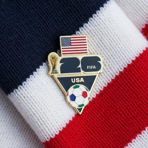 دبوس طية صدر السترة لكأس العالم لكرة القدم 2026 - سبيكة زنك ممتازة، تذكار قابل للجمع مرخص رسميًا - تذكار للهدايا والمناسبات للقبعات والحقائب والمجموعات in Kuwait