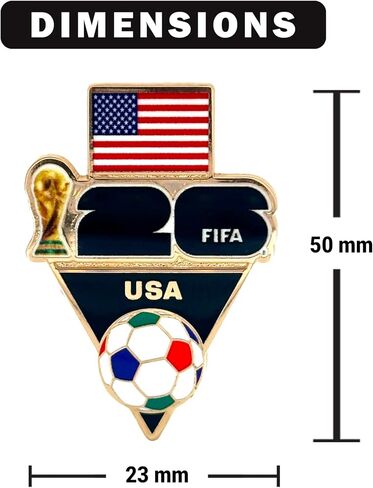 دبوس طية صدر السترة لكأس العالم لكرة القدم 2026 - سبيكة زنك ممتازة، تذكار قابل للجمع مرخص رسميًا - تذكار للهدايا والمناسبات للقبعات والحقائب والمجموعات in Kuwait