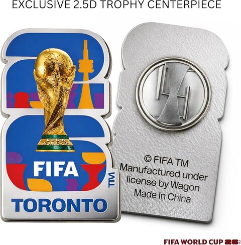 Officially Licensed FIFA World Cup 2026 Host Cities Pin Frame – Complete 16-City Set with 2.5D Trophy Pin – Limited Edition Wall-Mountable Display (Only 10,000 Globally) in Saudi Arabia