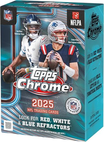 2025 Topps Chrome Football - Factory Sealed - Value Box in Saudi Arabia