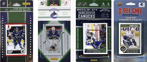 NHL Vancouver Canucks 4 Different Licensed Trading Card Team Sets, Brown, One Size in Saudi Arabia
