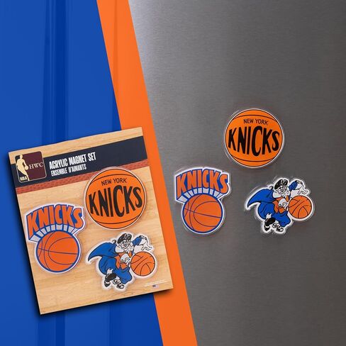 Desert Cactus New York Knicks Acrylic Magnet 3 Pack NBA National Basketball Association Decorative Design Officially Licensed (Vintage Acrylic Magnet Set A) in Saudi Arabia