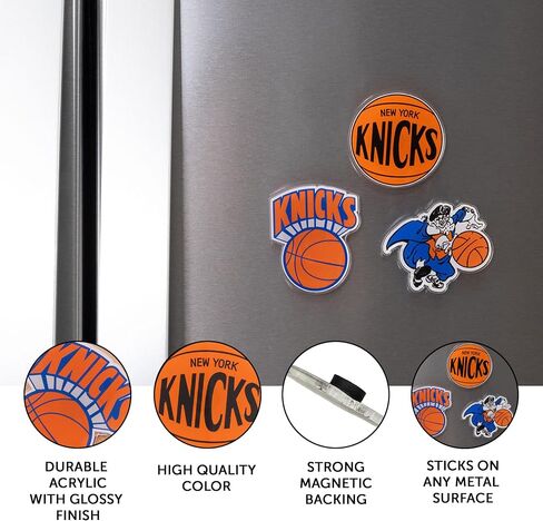Desert Cactus New York Knicks Acrylic Magnet 3 Pack NBA National Basketball Association Decorative Design Officially Licensed (Vintage Acrylic Magnet Set A) in Saudi Arabia
