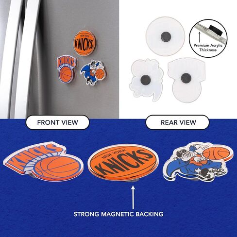 Desert Cactus New York Knicks Acrylic Magnet 3 Pack NBA National Basketball Association Decorative Design Officially Licensed (Vintage Acrylic Magnet Set A) in Saudi Arabia
