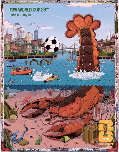 FIFA World Cup Tournament Boston Magnet – Officially Licensed FIFA World Cup Magnet – Vibrant Host City Design – Durable Strong Hold – Perfect for Fridges, Lockers & Collectors in Saudi Arabia