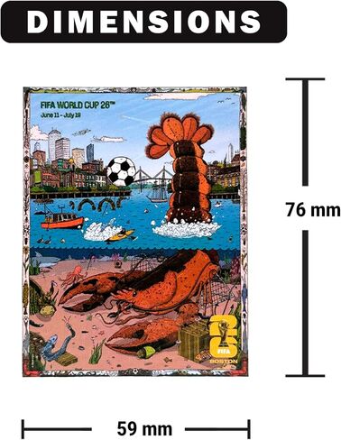 FIFA World Cup Tournament Boston Magnet – Officially Licensed FIFA World Cup Magnet – Vibrant Host City Design – Durable Strong Hold – Perfect for Fridges, Lockers & Collectors in Saudi Arabia