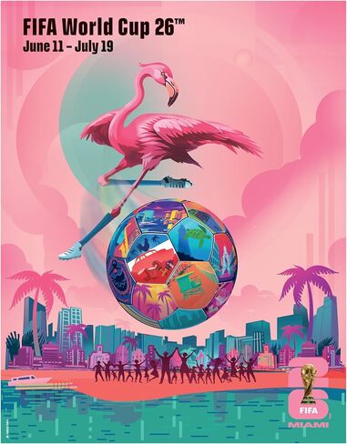 FIFA World Cup Tournament Miami Logo Magnet – Officially Licensed FIFA World Cup Magnet – Vibrant Host City Design – Durable Strong Hold – Perfect for Fridges, Lockers & Collectors in Saudi Arabia
