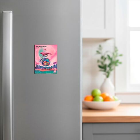 FIFA World Cup Tournament Miami Logo Magnet – Officially Licensed FIFA World Cup Magnet – Vibrant Host City Design – Durable Strong Hold – Perfect for Fridges, Lockers & Collectors in Saudi Arabia