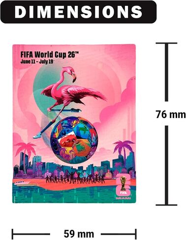 FIFA World Cup Tournament Miami Logo Magnet – Officially Licensed FIFA World Cup Magnet – Vibrant Host City Design – Durable Strong Hold – Perfect for Fridges, Lockers & Collectors in Saudi Arabia