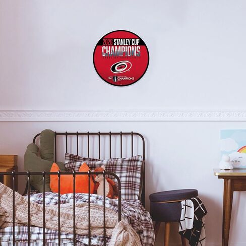 Rico Industries NHL Hockey Carolina Hurricanes 2026 Stanley Cup Champions Shape Cut Pennant - Home and Living Room Décor - Soft Felt EZ to Hang in Saudi Arabia