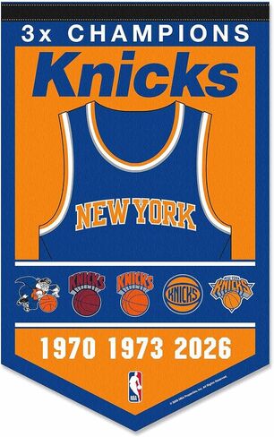 New York Knicks 3 Time NBA Champions Banner Pennant in Saudi Arabia