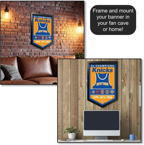 New York Knicks 3 Time NBA Champions Banner Pennant in Saudi Arabia