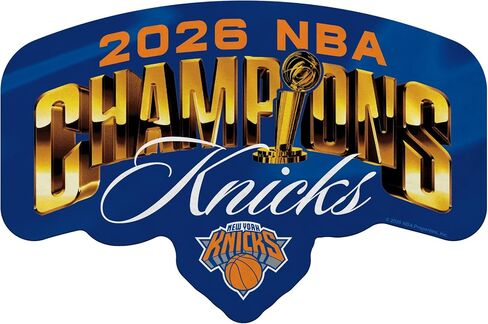 Rico Industries NBA Basketball New York Knicks 2026 NBA Champions Shape Cut Pennant - Home and Living Room Décor - Soft Felt EZ to Hang in Saudi Arabia