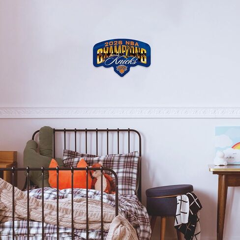 Rico Industries NBA Basketball New York Knicks 2026 NBA Champions Shape Cut Pennant - Home and Living Room Décor - Soft Felt EZ to Hang in Saudi Arabia