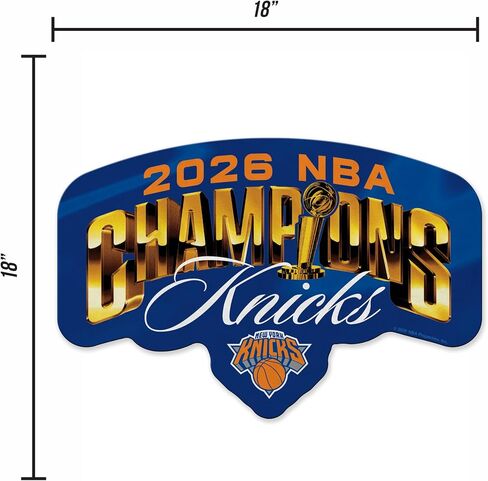 Rico Industries NBA Basketball New York Knicks 2026 NBA Champions Shape Cut Pennant - Home and Living Room Décor - Soft Felt EZ to Hang in Saudi Arabia