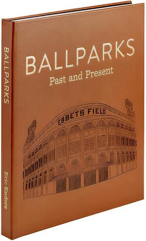 Graphic Image Ballparks Past And Present, Handbound in Tan Bonded Leather, Histories of Every Park in the Major Leagues | Free Personalization Included in Kuwait