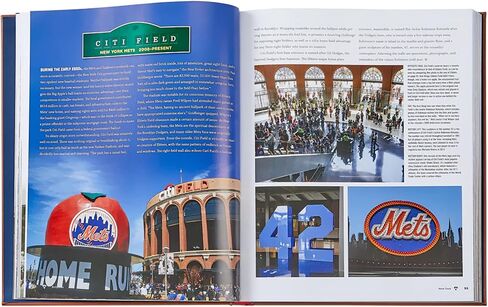 Graphic Image Ballparks Past And Present, Handbound in Tan Bonded Leather, Histories of Every Park in the Major Leagues | Free Personalization Included in Kuwait