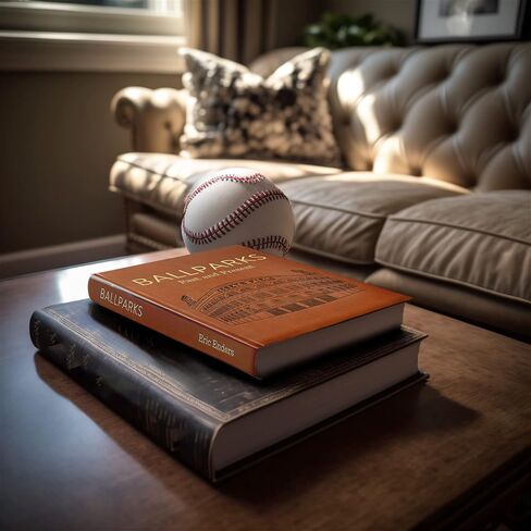 Graphic Image Ballparks Past And Present, Handbound in Tan Bonded Leather, Histories of Every Park in the Major Leagues | Free Personalization Included in Kuwait