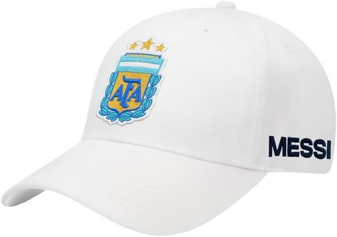 Icon Sports Compatible with Argentine Football Association Lionel Messi Cap - Unisex Adult - White Color Logo in Kuwait