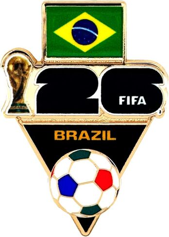 دبوس طية صدر السترة لكأس العالم لكرة القدم 2026 - سبيكة زنك ممتازة، تذكار قابل للجمع مرخص رسميًا - تذكار للهدايا والمناسبات للقبعات والحقائب والمجموعات in Kuwait