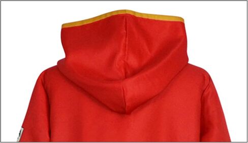 Adult Unisex Anime Men Red Hooded Jacket Cosplay Costume Long Coat Robe Cloak Cape Halloween Outfit with Gloves Hat in Kuwait