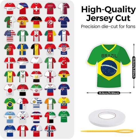 2026 كأس العالم لكرة القدم جيرسي العلم الرايات راية 49 قطعة - سلسلة أعلام الدولة الدولية إكليل لحفلات مشاهدة الاستاد، وبار رياضي والاحتفالات الخارجية، وتزيين بضائع المعجبين in Kuwait