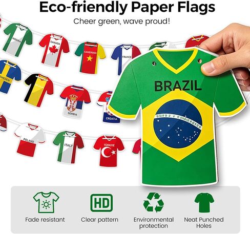 2026 كأس العالم لكرة القدم جيرسي العلم الرايات راية 49 قطعة - سلسلة أعلام الدولة الدولية إكليل لحفلات مشاهدة الاستاد، وبار رياضي والاحتفالات الخارجية، وتزيين بضائع المعجبين in Kuwait