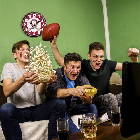 Hanna's Handiworks University of Alabama NCAA Bottle Cap Clock Vintage Metal Wall Art - Show Your Crimson Tide School Spirit in Your Man Cave, Dorm, Bedroom, College Apartment with UA Fan Décor in Kuwait