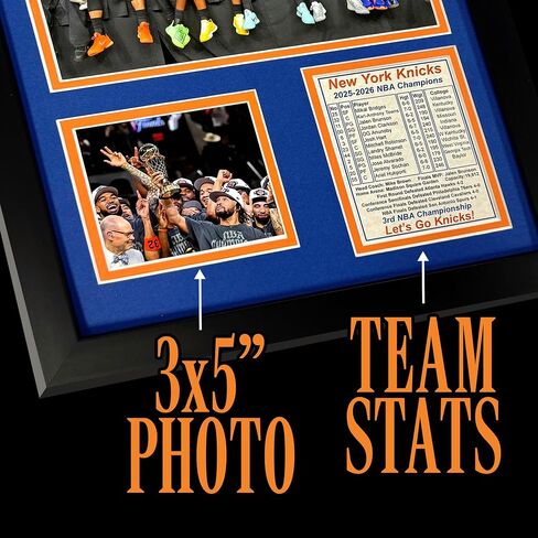 Knicks Basketball | 2025-2026 NBA Champions | Collectible New York Memorabilia | Framed Picture & Photo Collage Gift, Man Cave Wall Art, Home Decor | 2 Sizes & 2 Styles (Podium, 12"x15") in Kuwait
