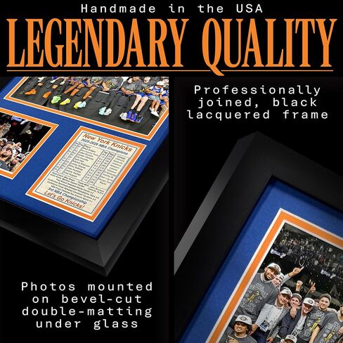 Knicks Basketball | 2025-2026 NBA Champions | Collectible New York Memorabilia | Framed Picture & Photo Collage Gift, Man Cave Wall Art, Home Decor | 2 Sizes & 2 Styles (Podium, 12"x15") in Kuwait