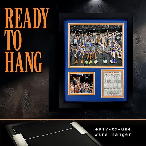 Knicks Basketball | 2025-2026 NBA Champions | Collectible New York Memorabilia | Framed Picture & Photo Collage Gift, Man Cave Wall Art, Home Decor | 2 Sizes & 2 Styles (Podium, 12"x15") in Kuwait