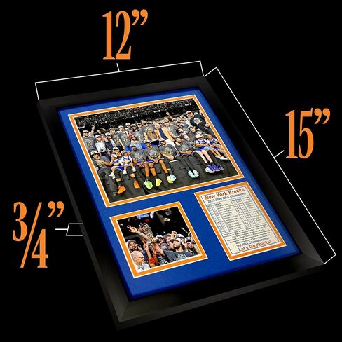 Knicks Basketball | 2025-2026 NBA Champions | Collectible New York Memorabilia | Framed Picture & Photo Collage Gift, Man Cave Wall Art, Home Decor | 2 Sizes & 2 Styles (Podium, 12"x15") in Kuwait