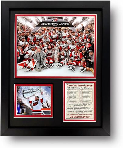 الأعاصير هوكي الجليد | 2025-2026 أبطال كأس ستانلي NHL | تذكارات كارولينا النادرة | صورة مؤطرة وهدية مجمعة للصور، لوحة فنية جدارية على شكل كهف للرجال، ديكور منزلي | مقاسان وطرازان (موضعان، 30.48 سم × 38.1 سم) in Kuwait