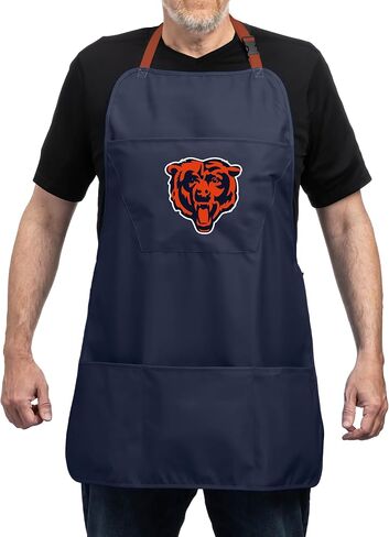 مريلة الطبخ Team Sports America NFL Chicago Bears للرجال والنساء مع أشرطة وجيوب قابلة للتعديل in Kuwait