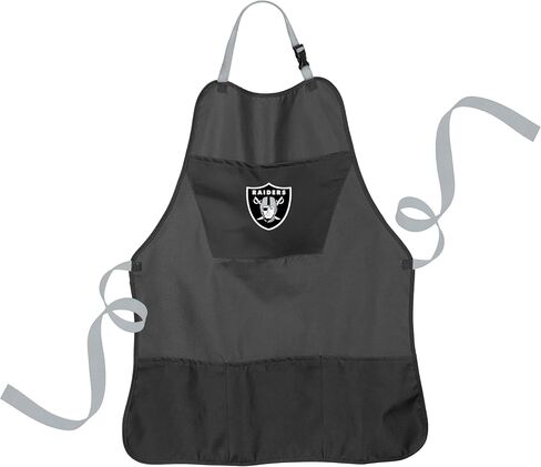 مريلة الطبخ Team Sports America NFL Las Vegas Raiders للرجال والنساء مع أشرطة وجيوب قابلة للتعديل in Kuwait