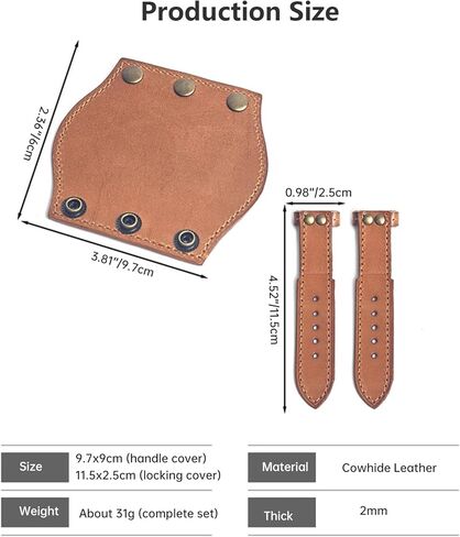 Hamans Leather Handle Cover & Latch Protector for Stanley 10QT(9.4L) Lunch Box, Vintage Style Grip Wrap Compatible For Stanley Metal Lunch Box Camping Accessories in Kuwait