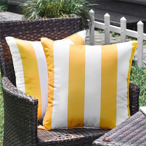 2-Pack Waterproof Covers, Fade-Resistant Pillow Replacements, Washable and Reusable Pillow Covers(Yellow,30 * 50cm) in Kuwait
