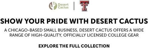 أكواب ورقية لجامعة ديزرت كاكتوس تكساس تك TTU Red Raiders 20 عدد 9 أونصة من المشروبات الباردة للبوابات الخلفية والتخرج والحفلات وديكور يوم اللعبة (التصميم أ) in Kuwait