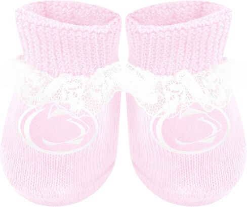 Creative Knitwear College Baby Lace Bootie Sock - شعار الفريق، ألوان متعددة، للبنات (حديثي الولادة - 6 أشهر) in Kuwait