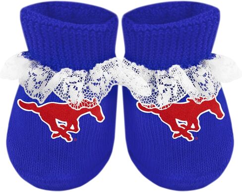 Creative Knitwear College Baby Lace Bootie Sock - شعار الفريق، ألوان متعددة، للبنات (حديثي الولادة - 6 أشهر) in Kuwait