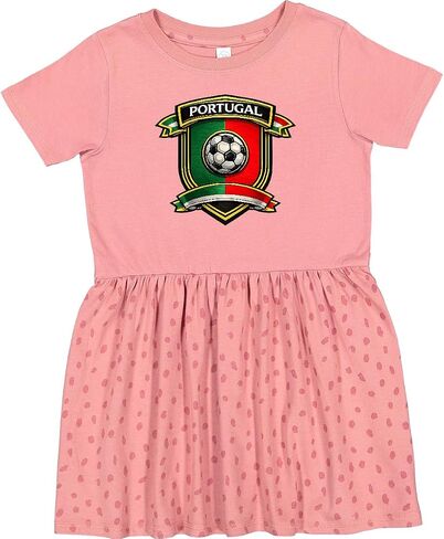 inktastic Portugal Soccer Fan Toddler Dress in Kuwait