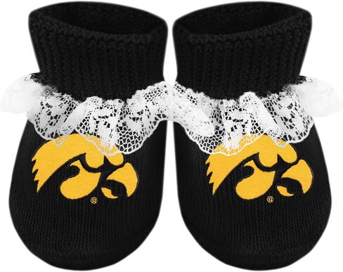 Creative Knitwear College Baby Lace Bootie Sock - شعار الفريق، ألوان متعددة، للبنات (حديثي الولادة - 6 أشهر) in Kuwait