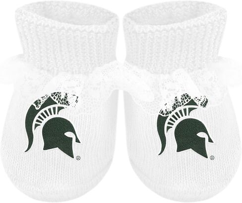 Creative Knitwear College Baby Lace Bootie Sock - شعار الفريق، ألوان متعددة، للبنات (حديثي الولادة - 6 أشهر) in Kuwait