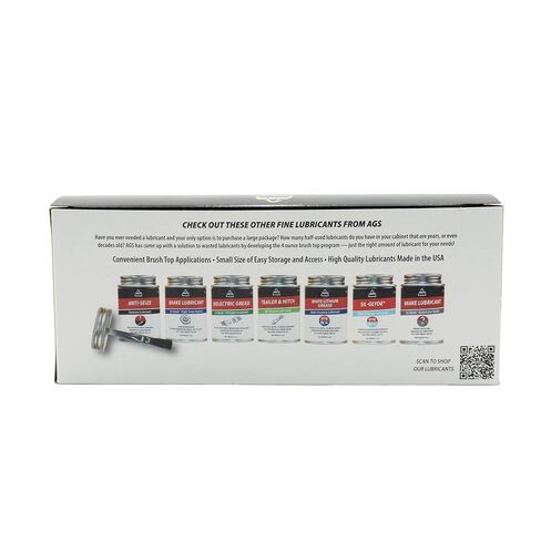 AGS Automotive Solutions 8oz Brush Top Shortantment Kit-تشمل الشحوم العازلة ، ومواد التشحيم متعددة الأغراض ، ومواد تشحيم الفرامل ، ومواد تشحيم مضادة للسيئة (4 عبوات) in Kuwait