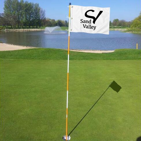 Sand Valley Golf Club Golf Pin Flag Practic Putting Green Golf Flag For Backyard Garden Double-Sewn 420D Nylon Miniature Pin Flag (20"X13" Grommets) in Kuwait