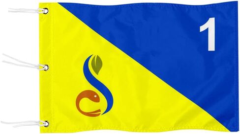 Streamsong Blue Golf Club Golf Pin Flag Practic Putting Green Golf Flag For Backyard Garden Double-Sewn 420D Nylon Miniature Pin Flag (20"X13" Grommets) in Kuwait