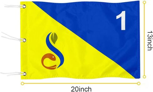 Streamsong Blue Golf Club Golf Pin Flag Practic Putting Green Golf Flag For Backyard Garden Double-Sewn 420D Nylon Miniature Pin Flag (20"X13" Grommets) in Kuwait